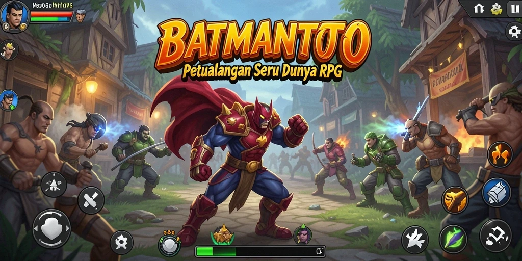 Screenshot utama BATMANTOTO menampilkan aksi seru dalam gameplay RPG.