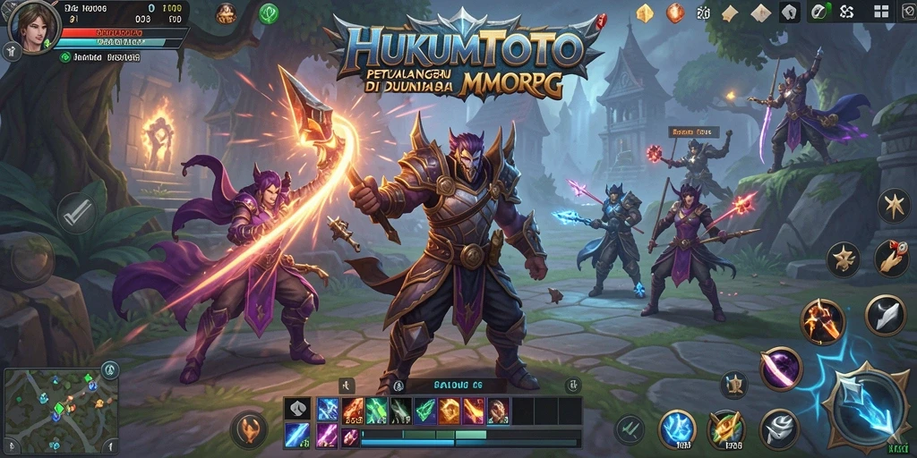 Screenshot utama HUKUMTOTO menunjukkan aksi seru dalam dunia MMORPG.