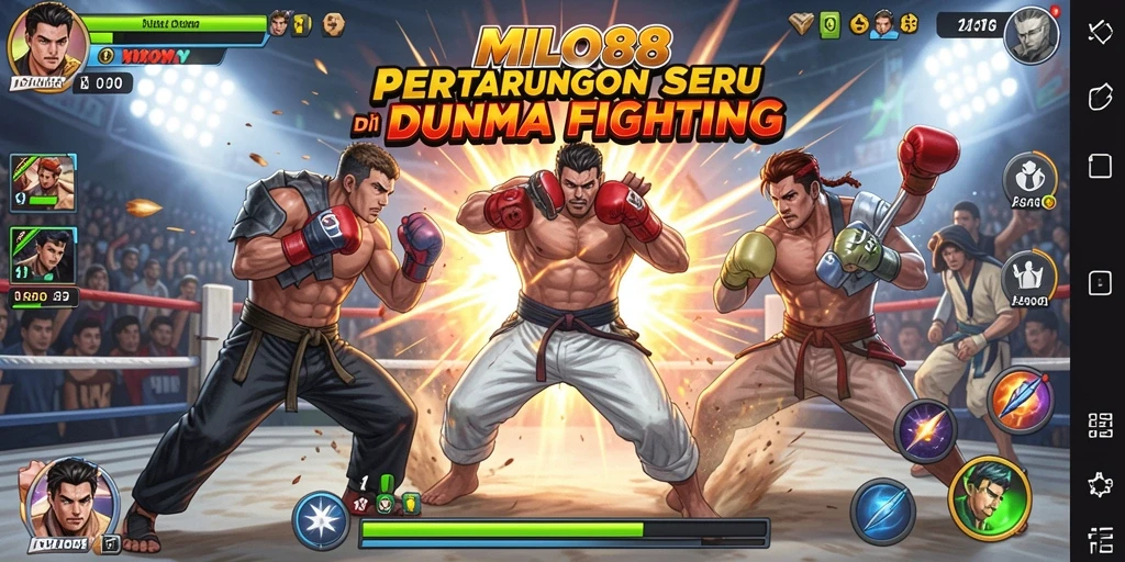 Tampilan pertarungan seru dalam MILO88 yang memukau.