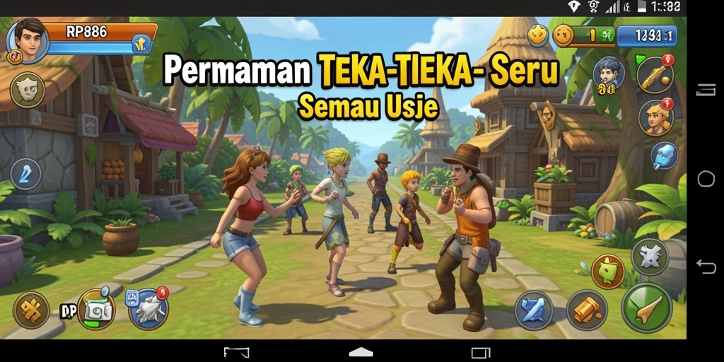 Gameplay seru dalam RP886 dengan beragam teka-teki menarik.