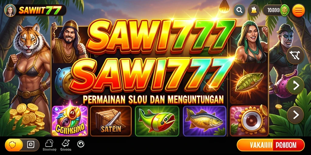 Tampilan menarik dari gameplay <strong>SAWIT777</strong> dengan mesin slot yang seru.