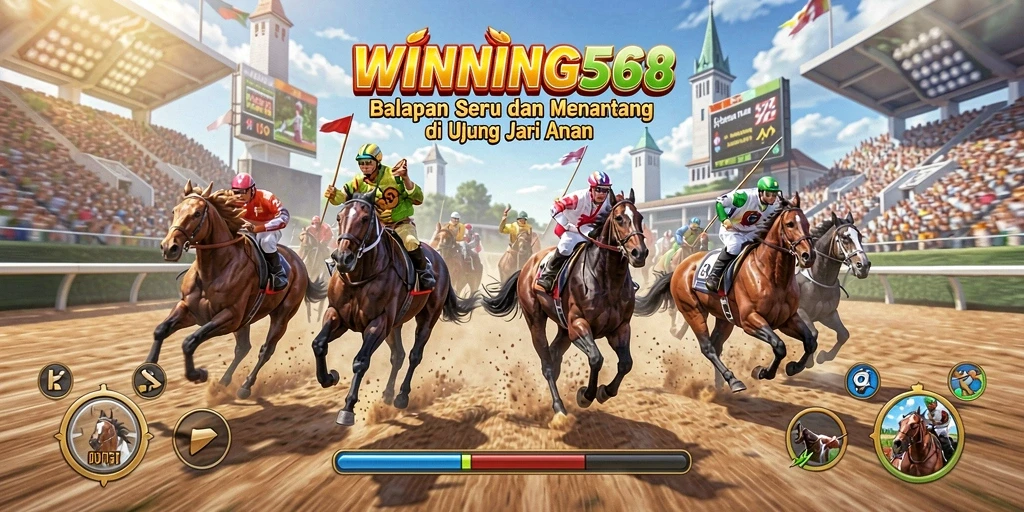 Tampilan gameplay seru dengan mobil balap yang cepat.